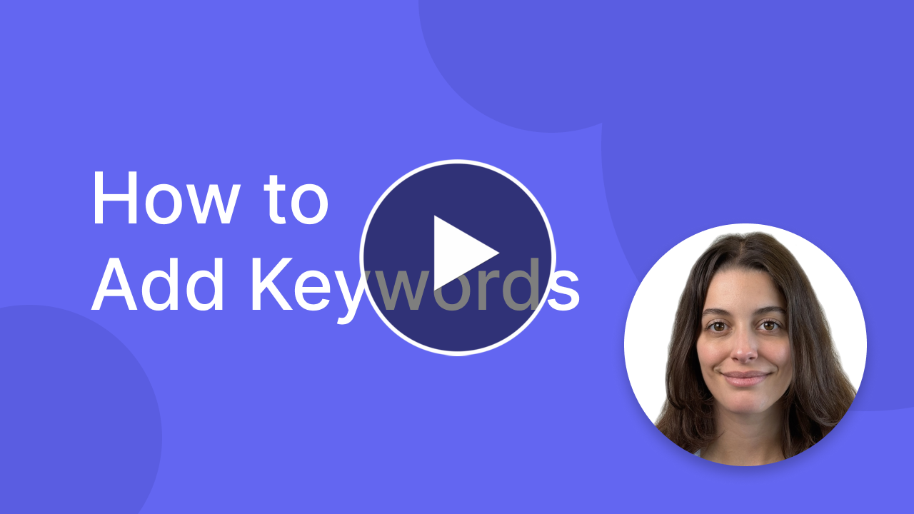 How to add keywords